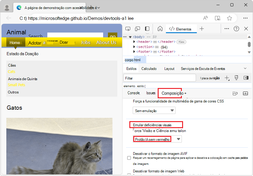 Mostrar o documento como alguém com protanopia o veria