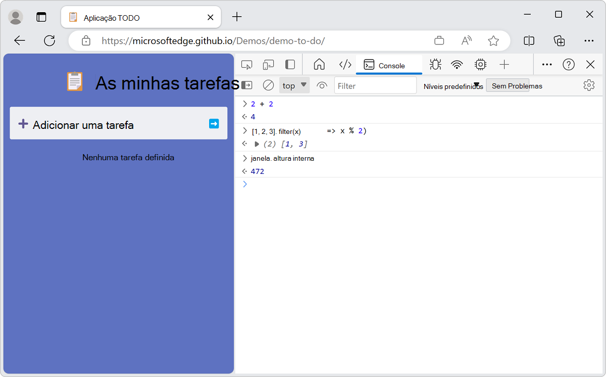 Executar várias expressões JavaScript em sucessão