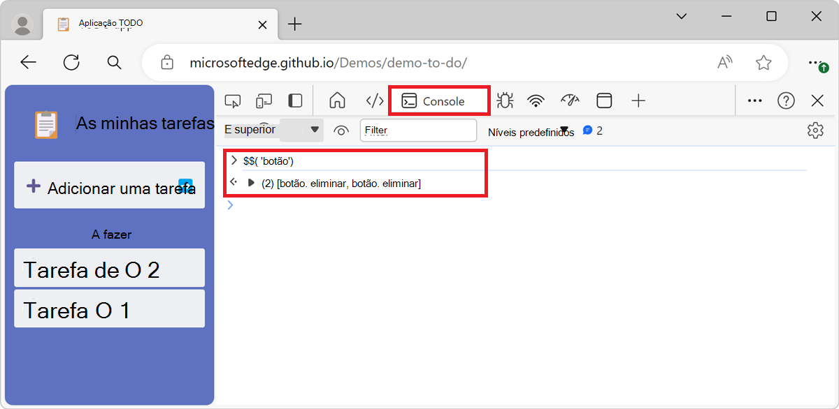 O resultado de $$('botão')