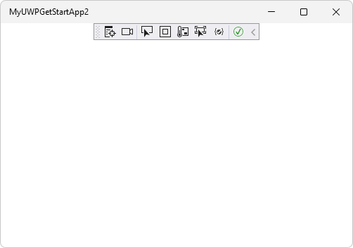 O projeto vazio antes de adicionar código WebView2
