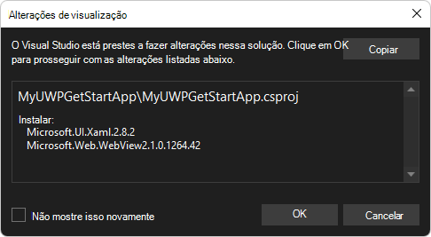 A caixa de diálogo 