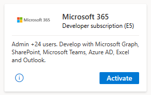 Captura de ecrã do mosaico da subscrição do Programador do Microsoft 365 na página de benefícios do Visual Studio