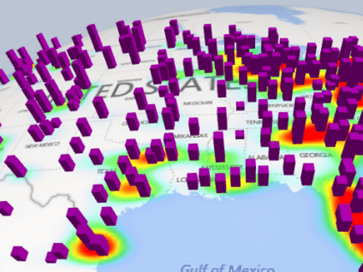 Captura de tela que mostra um mapa de Globo.