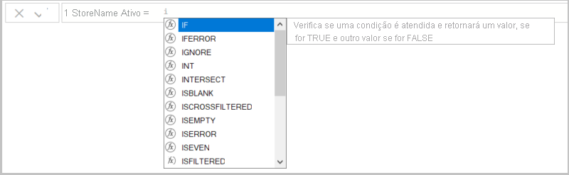 Captura de tela do SE selecionado na barra de fórmulas.