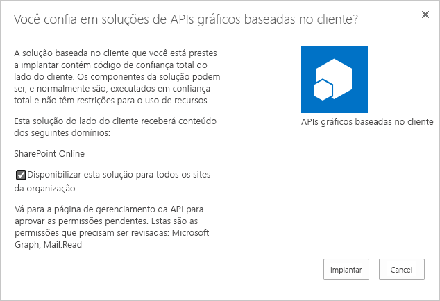 Confiar na implantação da solução do lado do cliente