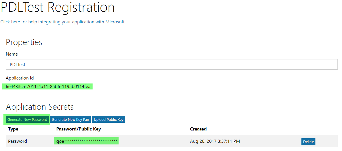 Registar aplicação no Azure AD