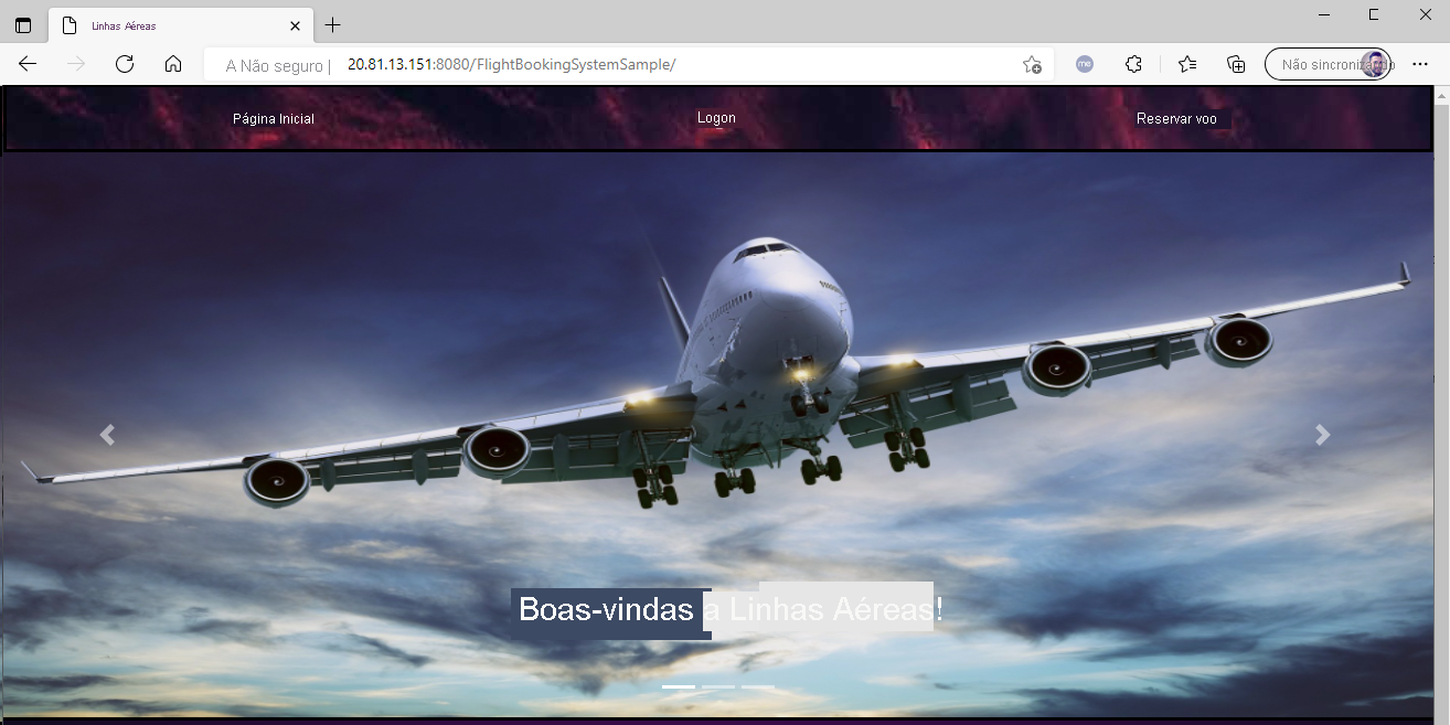 Captura de tela mostrando o aplicativo em execução.