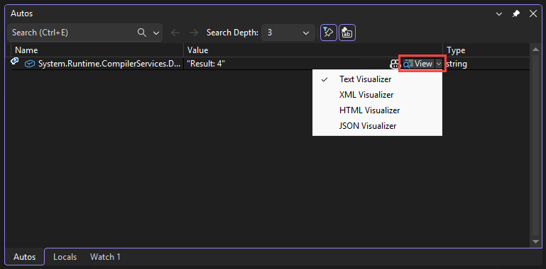 Captura de tela que mostra como abrir um visualizador de texto.