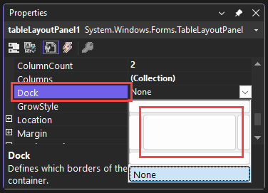 A captura de tela mostra a janela de Propriedades com a opção Preenchimento selecionada.