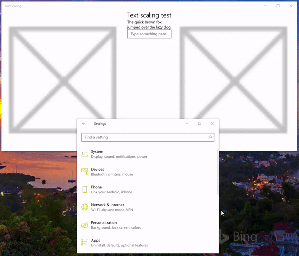 Animação de texto escalando 100% para 225%.