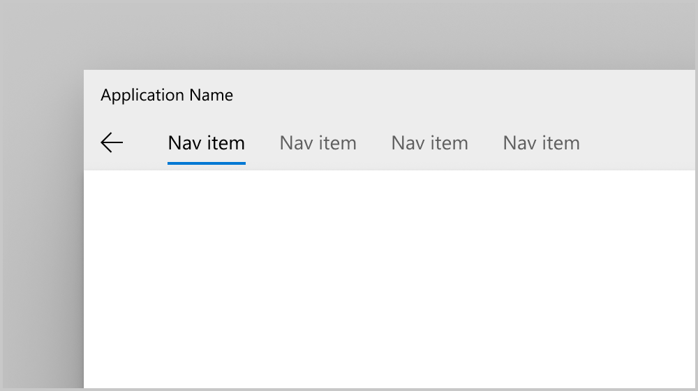 botão de voltar no NavigationView no painel de navegação superior