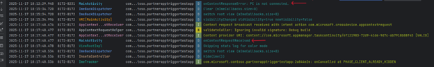 Uma captura de tela das entradas de log do Windows mostrando a mensagem de erro 