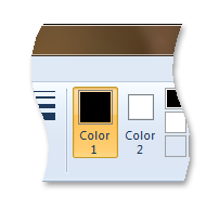 captura de tela de um controle de botão de alternância na faixa de opções de pintura da Microsoft.