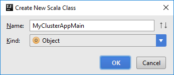 IntelliJ IDEA Crie uma nova classe Scala.
