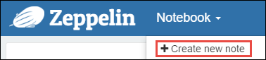 Crie um novo bloco de anotações do Zeppelin.