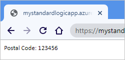 A captura de ecrã mostra o navegador com a resposta do workflow padrão desde o pedido até ao URL de retorno de chamada.