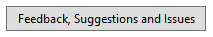 A captura de tela mostra um botão com o texto Feedback, Sugestões e Problemas.
