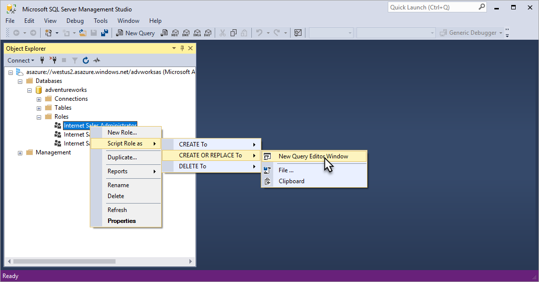 Nova janela do Editor de Consultas