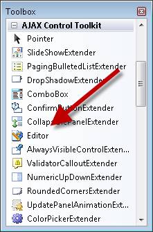 Selecionar o controlo do Editor HTML