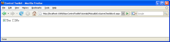 Só se pode assinalar uma caixa de verificação de cada vez