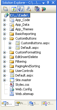 Adicionar páginas ASP.NET para tutoriais personalizados de Buttons-Related