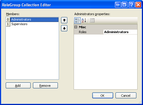 Gerir os modelos de Role-Specific do LoginView através do editor de coleções RoleGroup