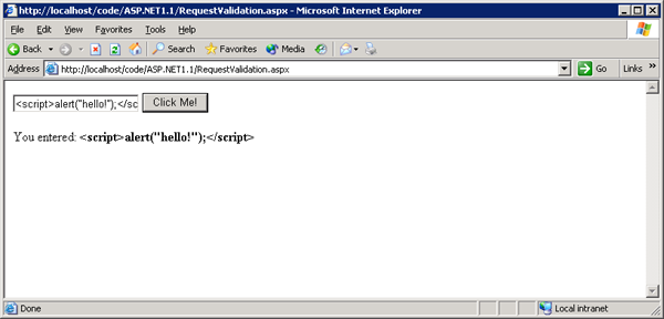 Captura de ecrã que mostra um botão 