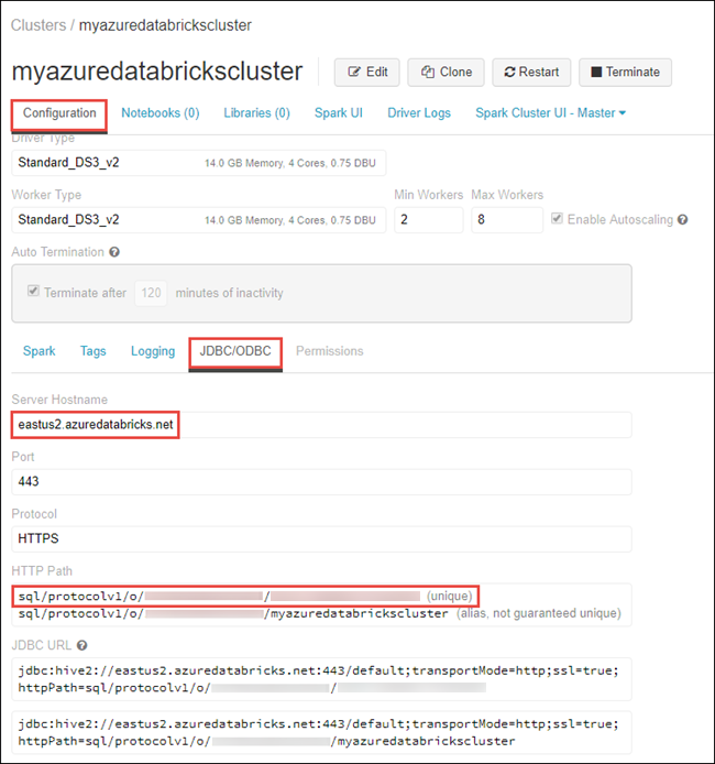 Obter configuração do Databricks