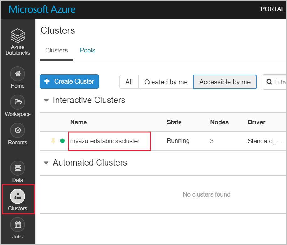 Abrir cluster Databricks