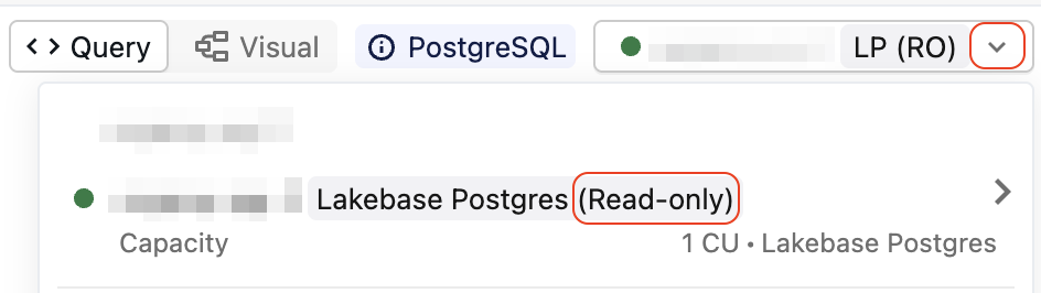 Selecionar computação somente de leitura no menu suspenso