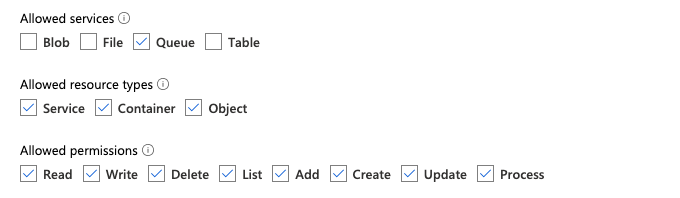 configurações de permissões do Auto Loader