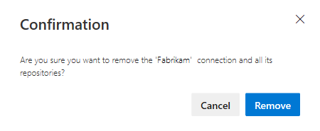 Captura de ecrã mostra a confirmação da remoção da ligação GitHub.