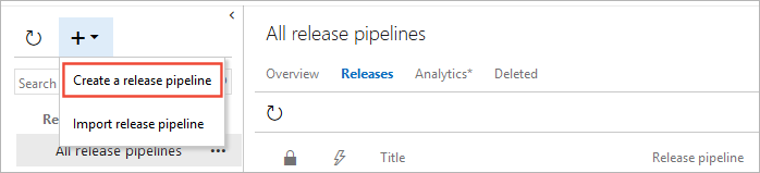 Criando um novo pipeline de distribuição