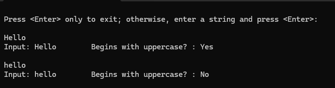 Janela da consola com o ShowCase em execução