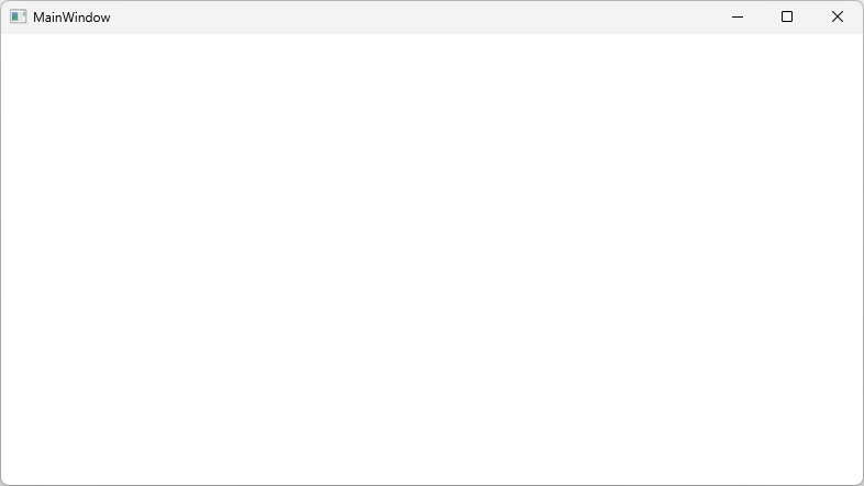 Uma aplicação de WPF em branco