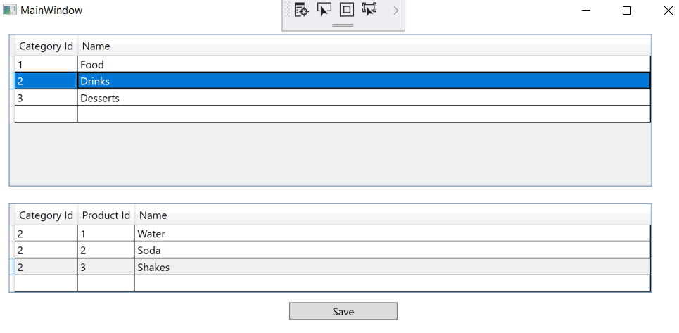 Aplicação em execução