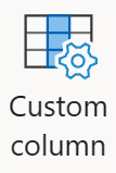 Captura de ecrã do ícone de transformação da coluna personalizada.