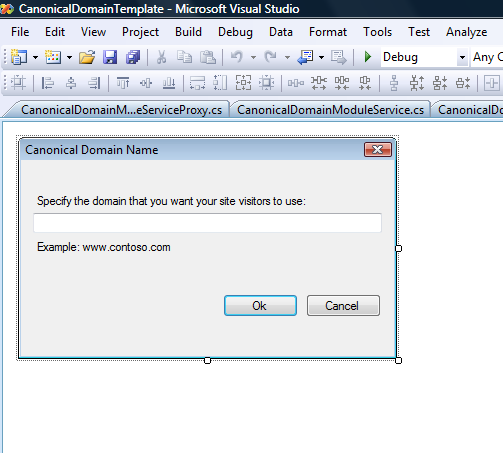 Captura de tela do novo formulário no designer de formulários do Windows do Visual Studio.