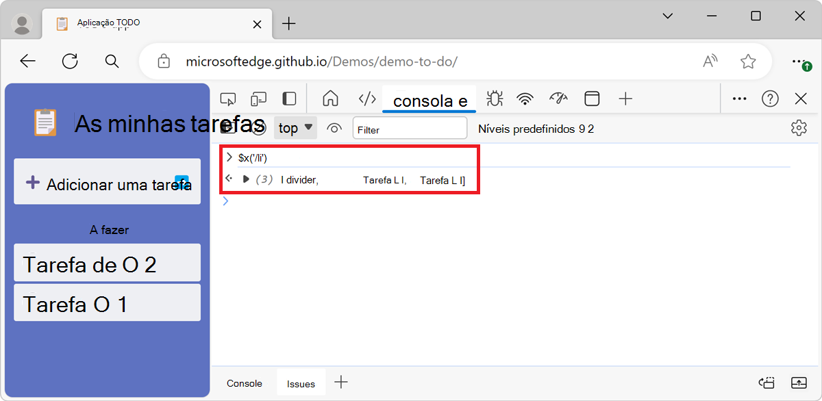 Utilizar um seletor XPath