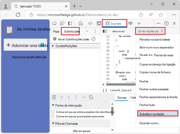 Clique com o botão direito do rato num nome de ficheiro e, em seguida, selecione 