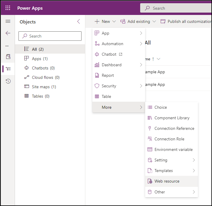 Adicionar um novo recurso da Web à sua solução