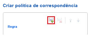 Botão de barra de ferramentas Criar uma Regra Correspondente