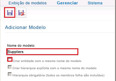 Página Adicionar Modelo
