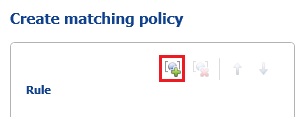 Criar um botão de barra de ferramentas de regra de correspondência