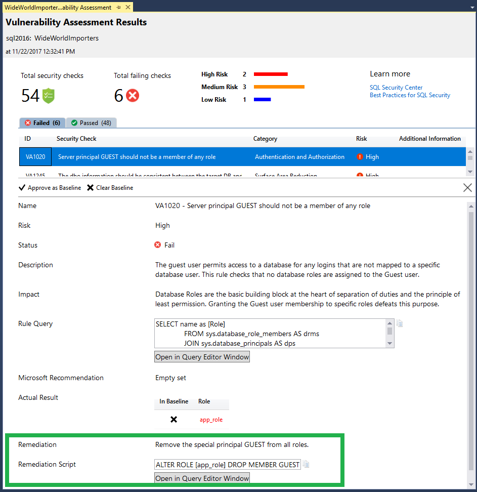 Captura de ecrã com detalhes dos resultados.