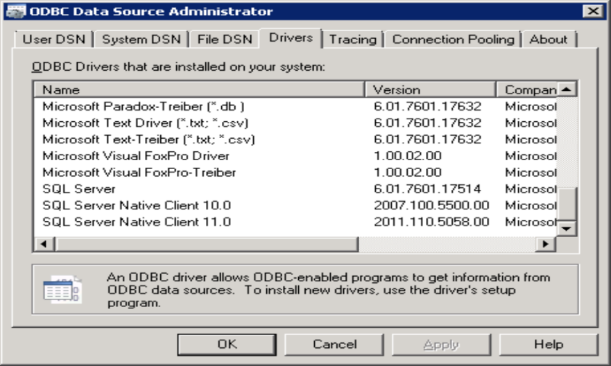A captura de tela mostra um driver de 32 bits.