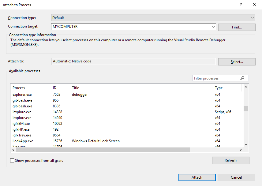Caixa de diálogo Anexar ao Processo