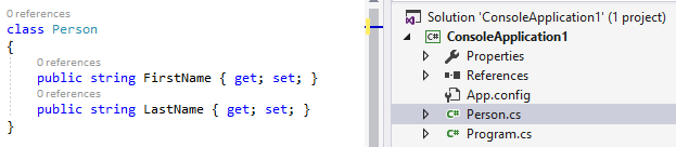 Captura de ecrã do resultado Inline - C#.
