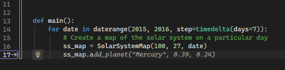 Captura de tela que mostra compleções de código para código Python no Visual Studio.