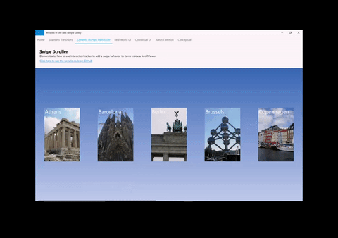 Exemplo do scroller deslizante